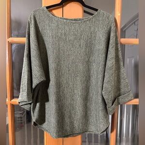 Max Studio Gray-Green Textured Top